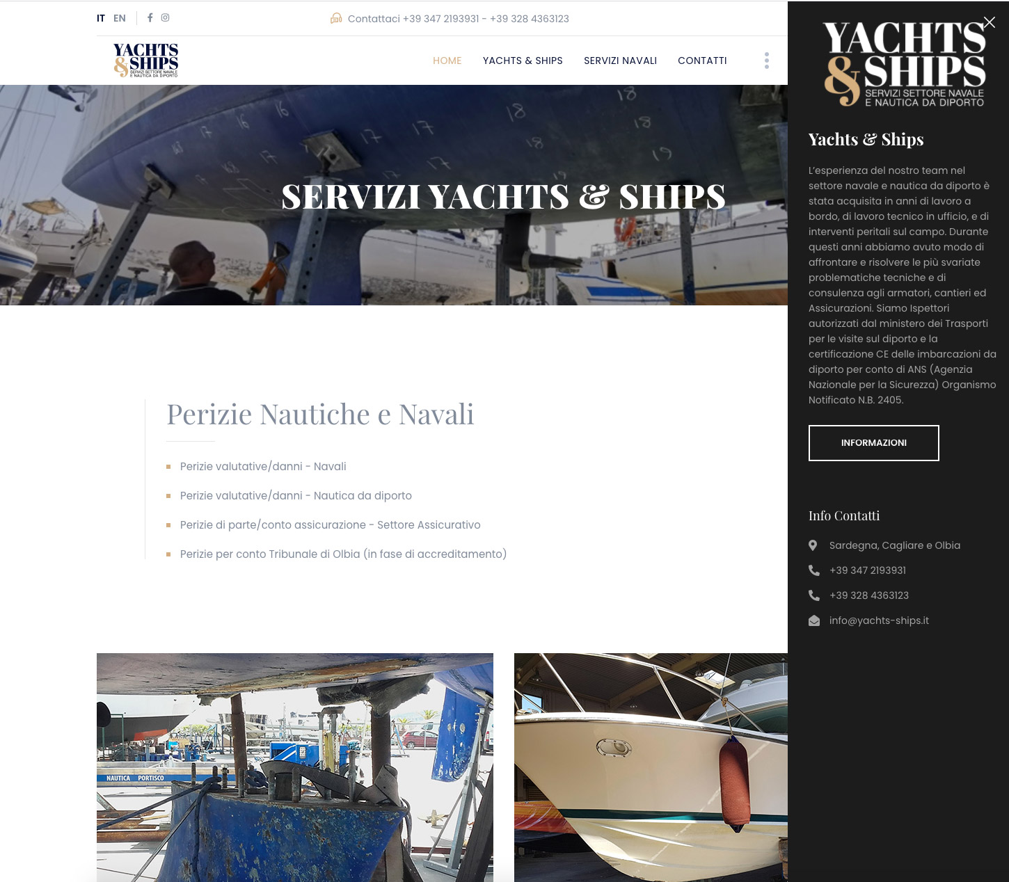 Realizzazione sito web responsive SG Consulting per Yachts and Ships