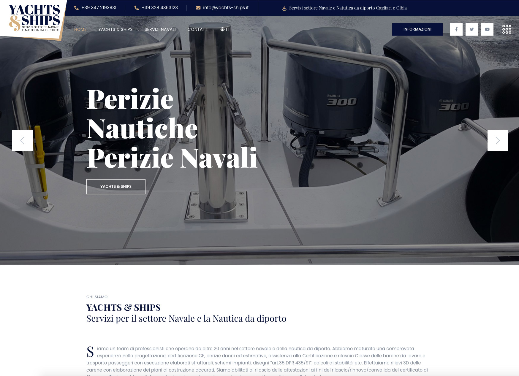 Realizzazione sito web responsive SG Consulting per Yachts and Ships