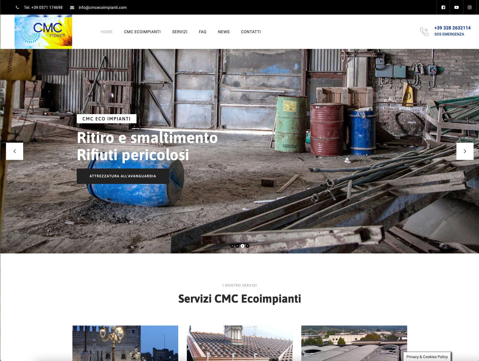 realizzazione Sito web Wordpress cmc eco impianti by SG Consulting