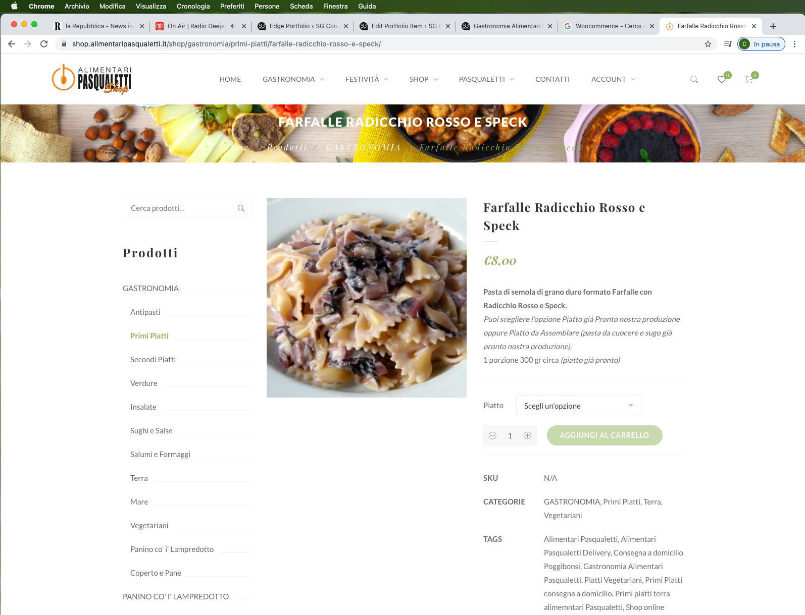 realizzazione shop online alimentari pasqualetti