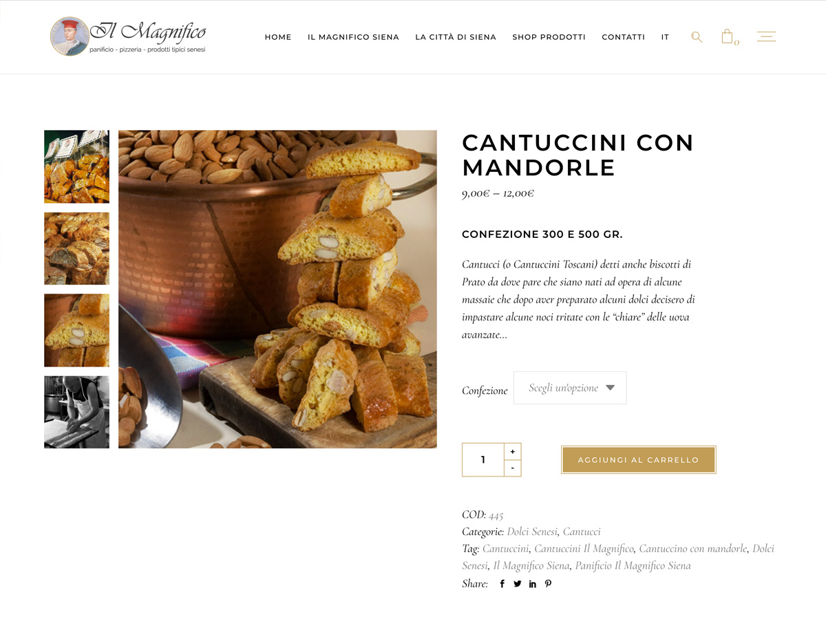 SG Consulting e-commerce Panificio Il Magnifico Siena