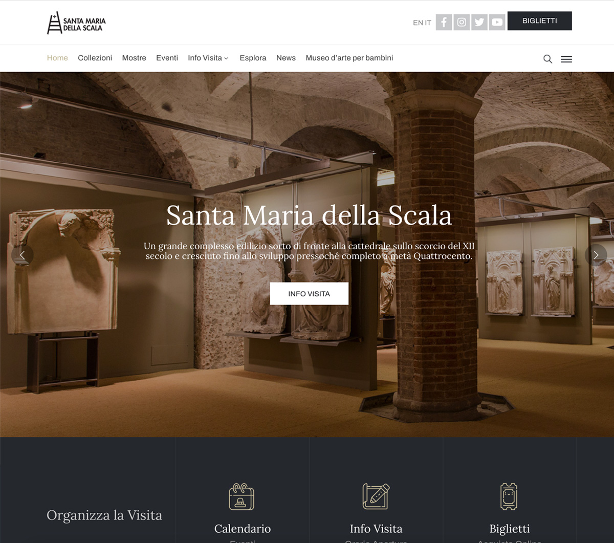 Sito Web Santa Maria della Scala by SG Consulting